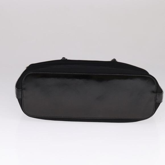 GUCCI Bamboo Handbag Nylon Black Silver 000 1998 000 1998